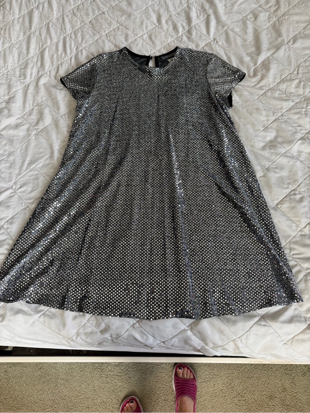 Vintage 90’s Jessica Howard Silver Sequin Party Top